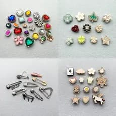 100 # Miss Zoe Jibtz metal Diamante Pé Acessórios Flor Acessório