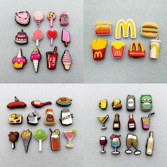 Miss Zoe Jibtz Acessórios Para Pés De Cerveja E Bebidas Sorvete Pirulito Do McDonald's