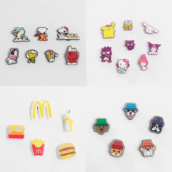Miss Zoe Jibtz Snoopy Série Acessórios Para Pés Dos Desenhos Animados Sanrio Bonito Filhote De Cachorro Do Mcdonald
