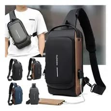 Bolsa Bag Pequena Masculino Couro Tiracolo Transversal Ombro-2296 bosco