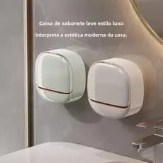 Suporte de Sabonete de Luxo Leve de Alta Qualidade Caixa de Sabonete Montada na Parede Drenagem Sem Perfuração Caixa de