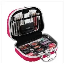 Maleta Maquiagem Fenzza Completa 28 Itens Profissional Alumínio Sombras Blush Batom Pincéis