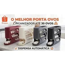 Porta ovos 4 andares em plastico para geladeira Organizador 30 ovo sistema rolante automatico