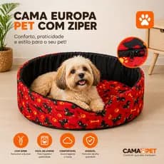 Cama Caminha Pet Europa Macia Lavável Antialérgica  para Cães e Gatos