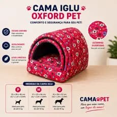 Caminha Pet Iglu Grande para Cães e Gatos Macia Lavável Confortável