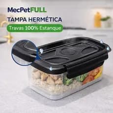 Kit 10 e 5 Marmita Conjunto Potes 850ml com Travas Laterais BPA FREE - Organizadores de Congelador