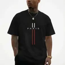 Camiseta Masculina Estampa Paris Vertical, camiseta 100% algodão, camiseta básica, Paris vertical,,