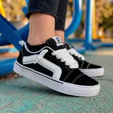 Tenis Feminino Casual Skate Acolchoado Sola Reta Tenil Na Moda