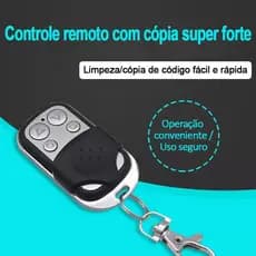 Controle remoto universal para porta de garagem eletrônica elétrica de 433 MHz com chaveiro e 4 botões