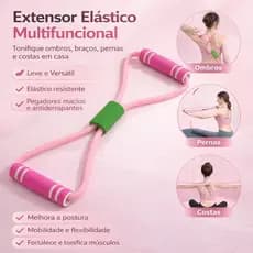 Kit Elásticos de Treino - Multifuncional para Braços, Ombros e Glúteos, Uso em Casa