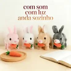 Brinquedo de Pelúcia Coelho Elétrico Infantil — O presente favorito das crianças, Com Som e Pulo