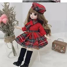 30cm Boneca várias juntas olhos 3D com roupas e sapatos