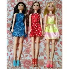 Boneca 30cm Bjd 20 movimentos e olhos 3D + vestido e sapatos