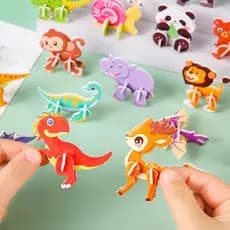 3D Quebra-Cabeça Animal Dinossauro Brinquedo Educativo 30 Peças