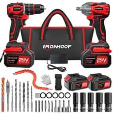 Kit Parafusadeira E Furadeira Chave De Impacto A Bateria Brushless
