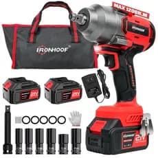1200Nm Chave De Impacto Potente Parafusadeira A Bateria Brushless​​ 21V