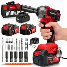 Chave De Impacto 800Nm Parafusadeira Furadeira Fem Fio Brushless