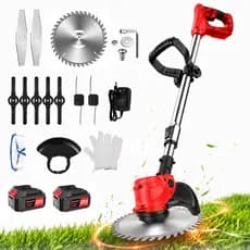 Roçadeira Cortador De Grama Eletrico Portátil Extra Potente 800W 2 Bateria