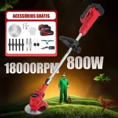Cortador De Grama Eletrico Roçadeira Elétrico Portátil Profissional 21V