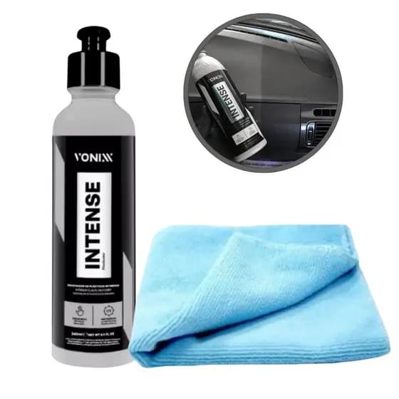 Intense Vonixx 240ml + Pano MIcrofibra - Renovador de Plásticos Internos