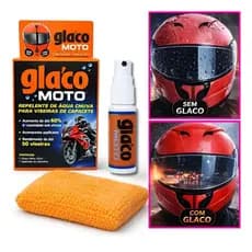 Glaco Moto Soft99 20ml + Aplicador para Viseira Farol Retrovisor