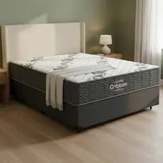 Cama Box com Colchão de Espuma D33 Ortobom Airtech 100 Casal