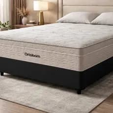 Cama Box com Colchão de Molas Ensacadas Ortobom AirTech Casal 138cm