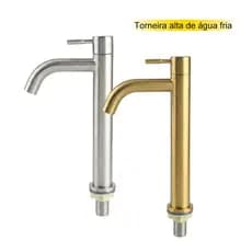 Torneira Lavatório Link 1/4 Volta Alta Banheiro Lavabo Cuba