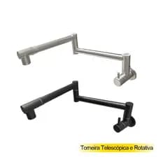 Torneira de Parede Articulada e Extensa para Água Fria