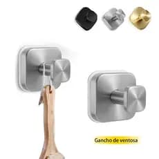 Gancho de Ventosa de Aço Inoxidável Único, Sem Furos, para Cozinha e Banheiro