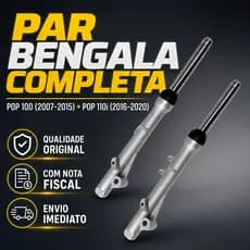 Bengala Completa Pop 100 Ano 2007 a 2015 Par De Amortecedor freoi tambor Pop 110i 2016 a 2020