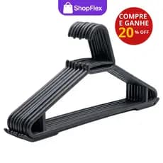 30 Cabides para Roupas Resistente Adulto Reforçado de Plástico Redondo Kit Linha premium
