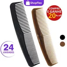 Kit 24un Pente de Bolso Inquebrável Masculino Penteado Cabelo Barba e Bigode