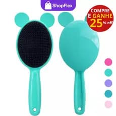 Escova De Cabelo Orelinha Desembaraçadora Infantil e Adulto Para Cabelos Lisos Cacheados Ondulados