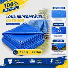 Lona Plástica 4x3/3x4/2x3/3x2 Cobertura Impermeável Polietileno