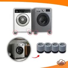 Kit 04 Pés Anti Vibração Máquina de Lavar Secadora Universal Base Estabilizadora Reforçada Sem Ruído