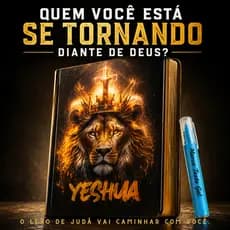 Biblia Sagrada Masculina Leão Yeshua Dourado Capa Dura com Harpa Palavra de Deus ARC