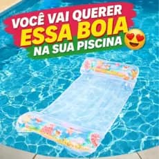 Boia Inflável Rede Flutuante Piscina Adulto Cama Confortável Colchão