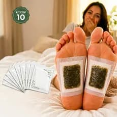 Kit Adesivo Relaxante Para Pés Remove Impurezas Uso Noturno Alívio Tensão Descanso Inchaço