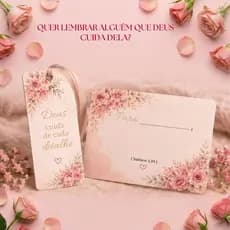 Marca Página Cristão Com Cartão Salmo 139 Lembrancinha Evangélica Mimo Mulheres