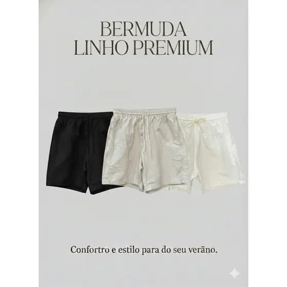 Bermuda De Linho Premium