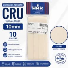 CORDÃO CRU 10mm e 20mm com 10 metros