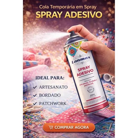 COLA SPRAY ADESIVO LANMAX – ALTA PERFORMANCE PARA COSTURA E ARTESANATO