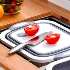 Tábua Bacia Cesta Retrátil Silicone Multifuncional Cozinha 3 em1/tubua-bacia-escoredor de vetais