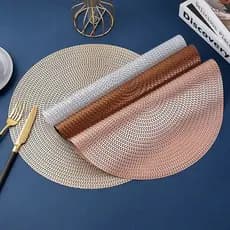 Jogo americano Kit 4  Peças Mesa Jantar Dourado Prata Rose Bronze Vermelho 37.5cm