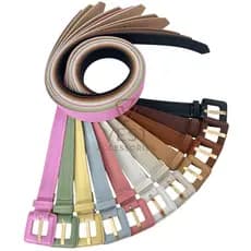 Cinto Feminino Largo 3cm Fivela Encapada Quadrada Costurado
