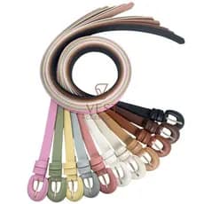 Cinto Feminino Fivela Redonda Encapada Dois Passantes