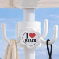 Gancho Organizador Guarda Sol de Praia Cabide de Objetos Adesivo I LOVE BEACH