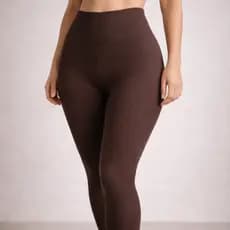 Legging Fitness Canelada Poliamida Cintura Alta Zero Transparência Academia Treino