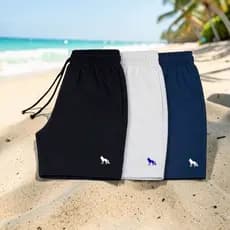 KIT 3 SHORT ACOSTAMENTO BÁSICO BERMUDA TACTEL ELASTANO DRY FIT VERÃO LEVE LOBO